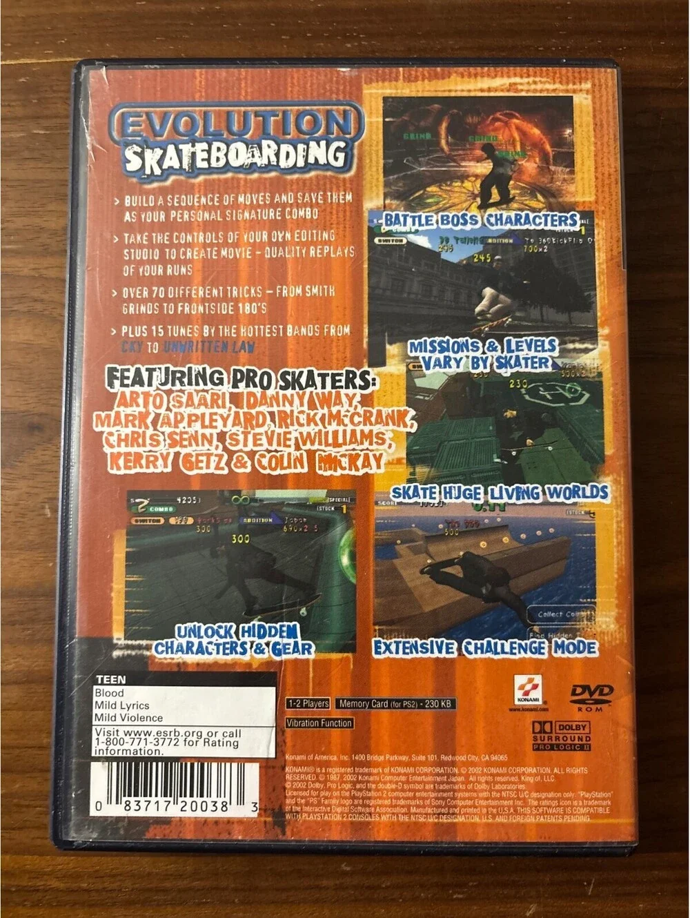 Evolution Skateboarding (Sony PlayStation 2, 2002)